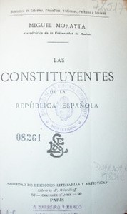 Las constituyentes de la República Española
