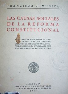 Las causas sociales de la reforma constitucional