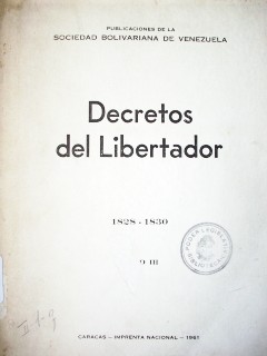 Decretos del Libertador