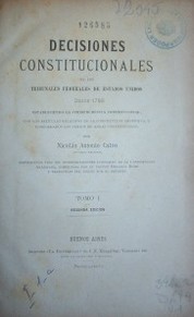 Decisiones constitucionales de los tribunales federales de los Estados Unidos