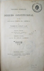 Principios generales de Derecho Constitucional en los Estados Unidos