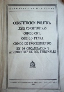 Constitución Política y leyes constitutivas