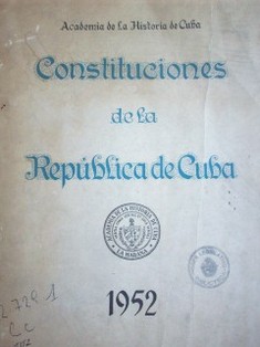 Constituciones de la República de Cuba