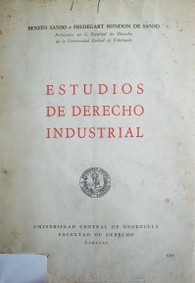 Estudios de derecho industrial