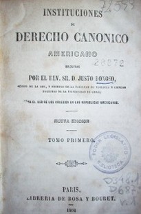 Instituciones de derecho canónico americano