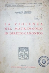 La violenza nel matrimonio in diritto canonico