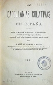 Las capellanías colectivas en España