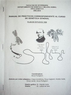 Manual de prácticos correspondiente al curso de genética general : plan de estudios 1998