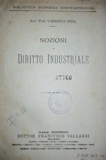 Nozioni di  diritto industriale