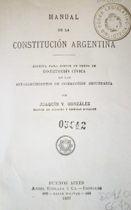 Manual de la Constitución Argentina