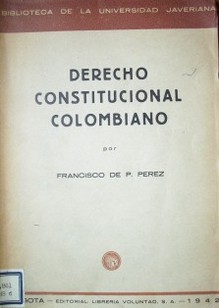 Derecho constitucional colombiano