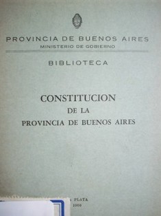 Constitución de la Provincia de Buenos Aires [1956]
