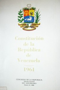 Constitución de la República de Venezuela : 1961