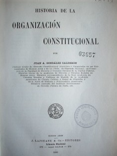 Historia de la organización constitucional
