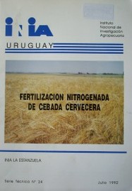 Fertilización nitrogenada de cebada cervecera en el litoral oeste del Uruguay