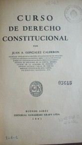 Curso de derecho constitucional