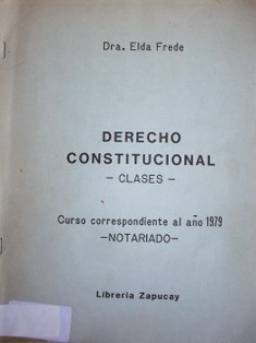 Derecho constitucional : clases