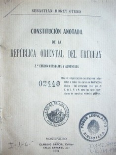 Constitución anotada de la República Oriental del Uruguay