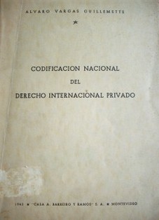 Codificación Nacional del Derecho Internacional Privado