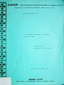 La coyuntura de cereales y oleaginosos a fines de 1988