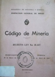 Código de minería : normas complementarias