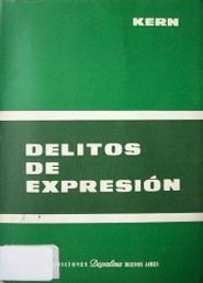 Los delitos de expresión