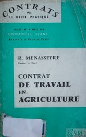 Le travail en agriculture