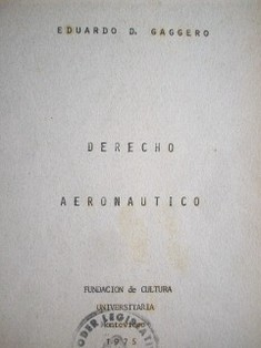 Derecho Aeronáutico