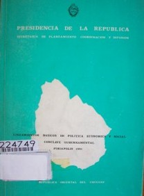 Lineamientos básicos de política económica y social : Cónclave gubernamental, Piriápolis, 1981