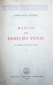 Manual de Derecho Penal : parte especial 1