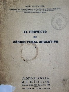 El proyecto de Código Penal argentino