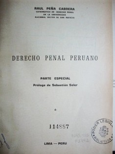 Derecho penal peruano