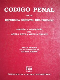 Código Penal de la República Oriental del Uruguay