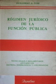 Régimen jurídico de la función pública
