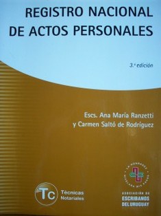 Registro Nacional de Actos Personales