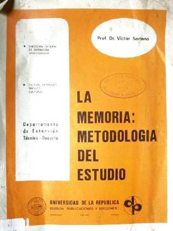 La memoria : metodología del estudio.