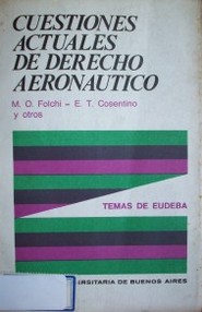 Cuestiones actuales de Derecho Aeronáutico