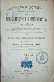 Repertorio doctrinal por orden alfabético de la jurisprudencia administrativa española
