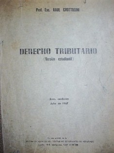 Derecho tributario : (versión estudiantil)