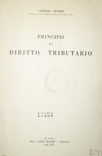 Principii di diritto tributario