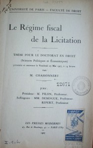 Le régime fiscal de la licitation