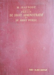 Précis de Droit Adminstratif et de Droit Public