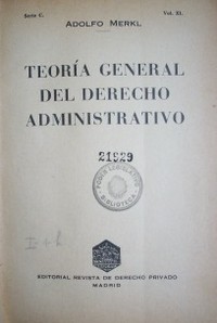 Teoría general del derecho administrativo