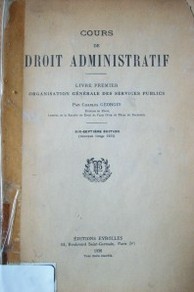 Cours de droit administratif