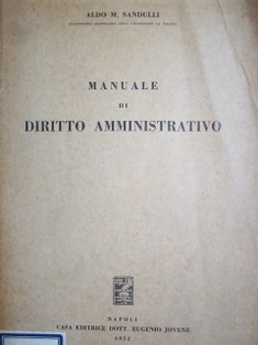 Manuale di diritto amministrativo