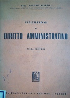 Istituzioni di diritto amministrativo