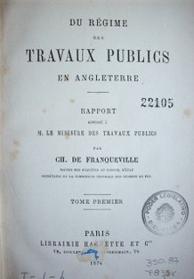 Du régime des travaux publics en angleterre