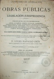 Compendio de legislación de obras públicas : legislación- jurisprudencia