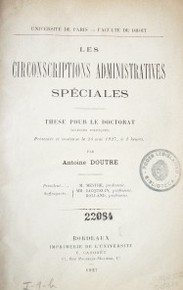 Les circonscriptions administratives spéciales