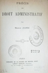 Précis de Droit Administratif